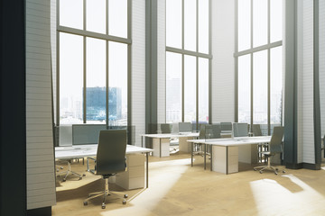 Clean coworking office interior