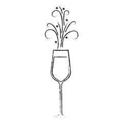 the glass of champagne sparkling drink icon