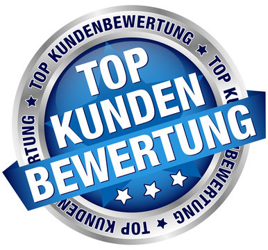Button Banner "Top Kundenbewertung" blau