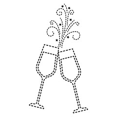 pair of champagne glass cheers drink sparkles