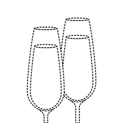 pair of champagne glass cheers drink celebration