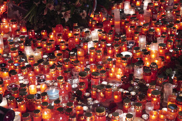 Prague, Czech Republic, 17 November 2017. 28th anniversary of the Velvet Revolution on Narodni street. Credit: Petr Bonek/Alamy Live News.