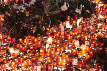 Prague, Czech Republic, 17 November 2017. 28th anniversary of the Velvet Revolution on Narodni street. Credit: Petr Bonek/Alamy Live News.