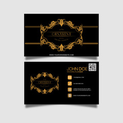 Business Card with Gold Ornament 
