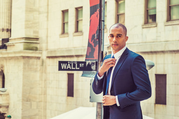 Portrait of Young European Businessman in New York