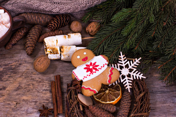 Christmas cookies. Christmas cookies with festive decoration.