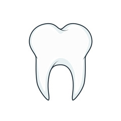 Tooth isolated on white vector illustration