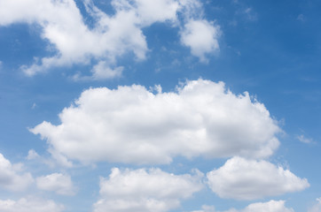 Obraz na płótnie Canvas A Blue sky with white clouds in a nice weather day