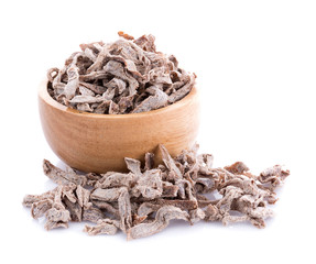 dry papaya isolated on a white background