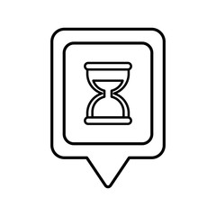 business hour glass social media square pointer web