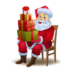 Santa Claus with gifts
