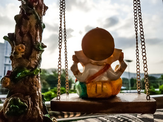 Lord Ganesha on a Swing - 181494784