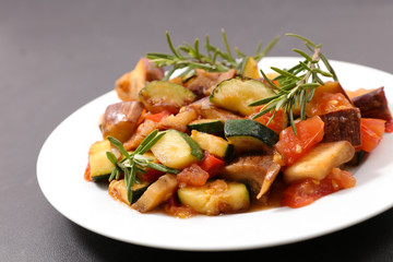 ratatouille with tomato and zucchini