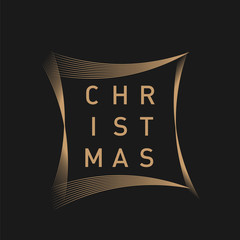 Christmas - modern text icon