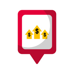 money growth bank social media square pointer web