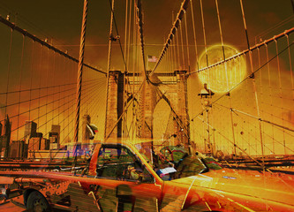 Obrazy na Plexi  Żółta taksówka. Renderowanie 3D.