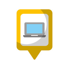 laptop device social media square pointer web