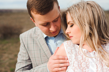 walk the beautiful wedding couple