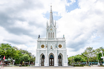 Gothic style church in Samut Songkhram Province,Thailand,Asia.