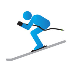 Abstract winter sport symbol