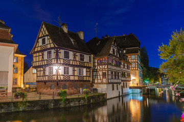 Fototapeta na wymiar Traditional colorful houses in Strasbourg - Alsace France