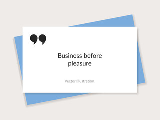 Quote background vector. Text lettering of an inspirational saying. Creative modern material design quote template. Quote typographical poster template, vector illustration.