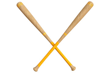 3d render of baseball bat isolated on white background