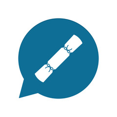 Blaue Sprechblase rund - Christmas Cracker