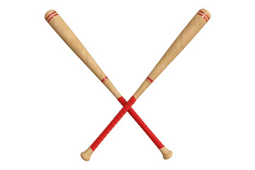 3d render of baseball bat isolated on white background