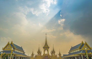 Royal Crematorium Thailand with beautiful sky