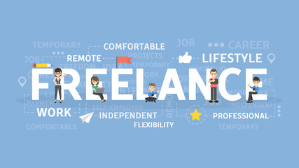 Freelance concept illustration.