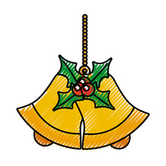 bells with holly berries christmas related icon image