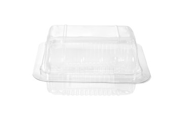 Plastic food container / Plastic container on white background.