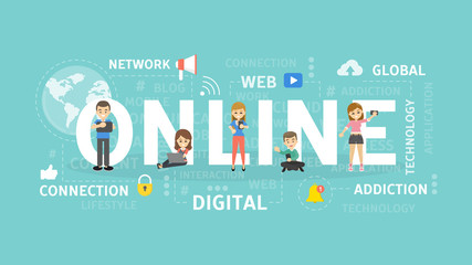 Online concept illustration.