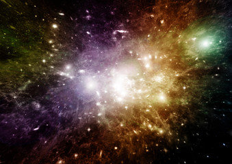 galaxy in a free space