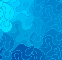 Vector wave background of doodle hand drawn lines