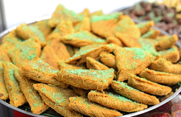 Baklava kunafa , Turkish delight.