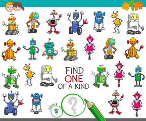 one of a kind activity with robots characters
