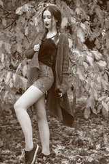 Beautiful young and melancholic lady. Problems of adolescents in social life. woman in solitude, in bad mood, and alone. Depressed thoughts, problems in her personal life, sad emotions