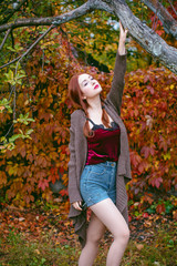 Beautiful young and melancholic lady. Problems of adolescents in social life. woman in solitude, in bad mood, and alone. Depressed thoughts, problems in her personal life, sad emotions