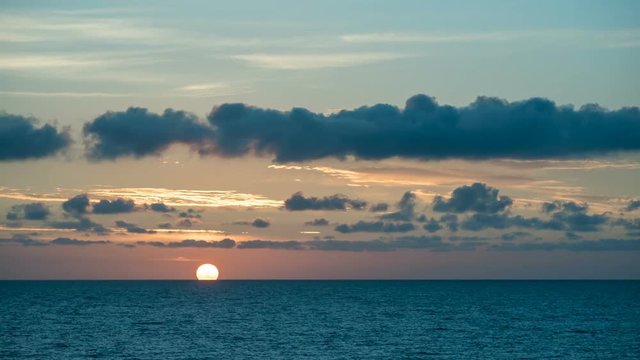 Baltic sea summer sunset timelapse