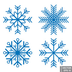 Set. Snowflakes. Icon. For your design. New Year's and Christmas.