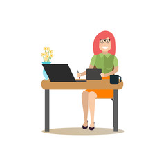 Creative designer vector illustration in flat style