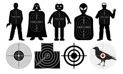 Set targets for shooting practice 