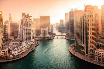 Crédence de cuisine en verre imprimé moyen-Orient Marina de Dubaï