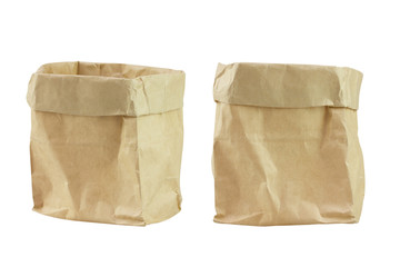 paper bag isolated on white background