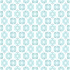 Retro Seamless Pattern Flowers Turquoise © Jan Engel