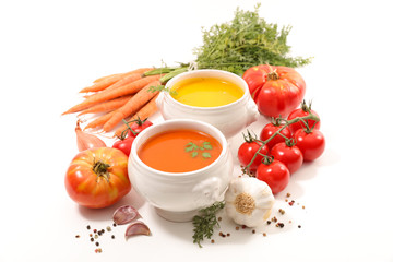 assorted vegetable soup with ingredient