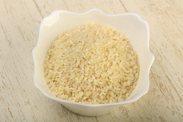 Raw rice heap