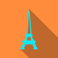 Eiffel tower icon. Noise texture. Vector illustration